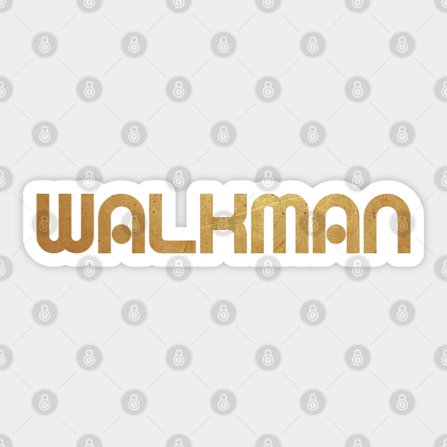 Walkman retro gold Sticker by Dashu